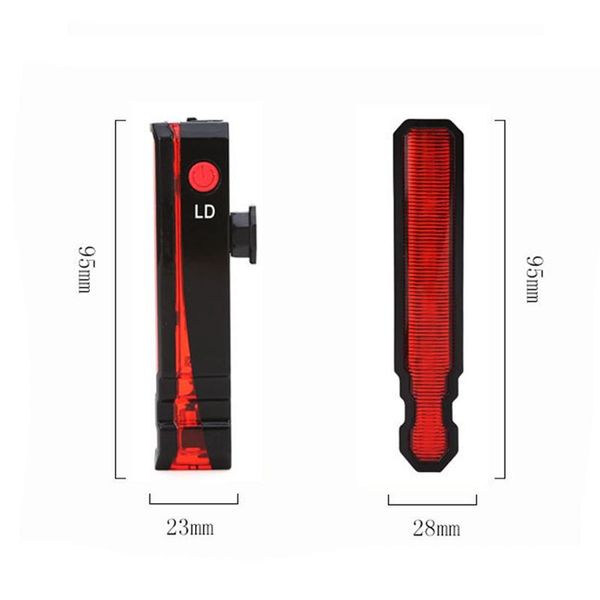 

bike lights smart tail light waterproof usb charging bicycle warning induction rear