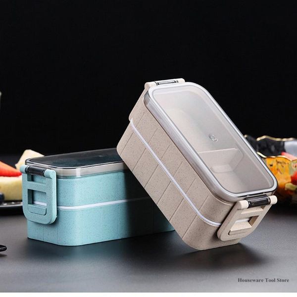

dinnerware sets microwave oven wheat straw lunch boxes light weight box double children's fitness japanese fruit arrival
