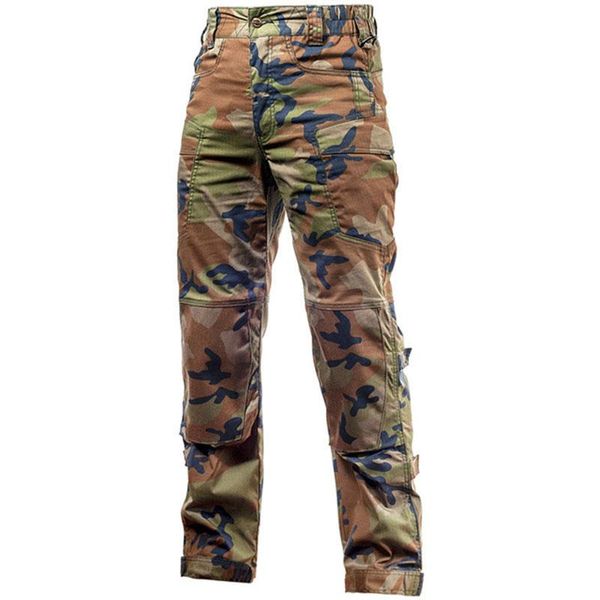 

camouflage military pants men outdoor elasticity wear resistant army trousers male ulti-pocket swat combat cargo joggers men's, Black