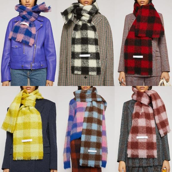 

other event & party supplies 2021 ac scarf women plaid winter pashmina shawls cashmere thick wraps lady tassel warm scarves rainbow hairy bu