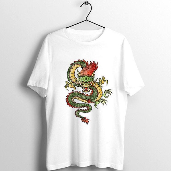 

women's t-shirt harajuku vintage chinese dragon print tshirt women summer ulzzang casual oversized female streetwear tees j1js, White