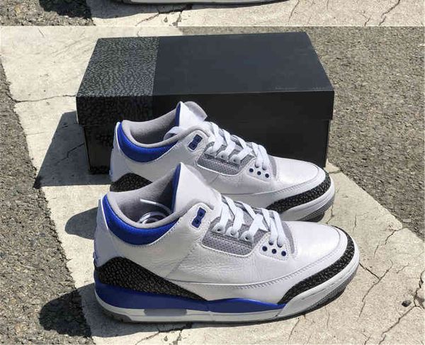 

shoes 3 racer blue men basketball 3s white black-cement grey-racer mens sneakers ct8532-145.