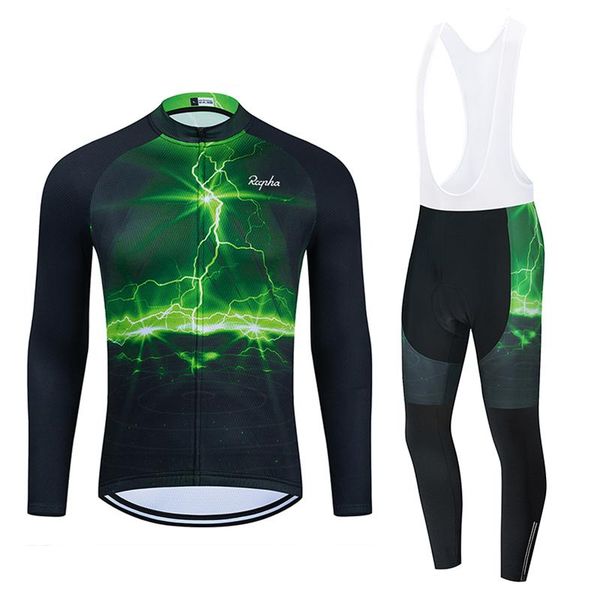 

racing sets long sleeve mountain bike clothing mallot cycling ciclismo hombre verano breathable jersey and bib pant sports, Black;blue