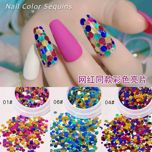 

nail art kits sequins round super shiny size mixed fingernail decoration patch selling decorations