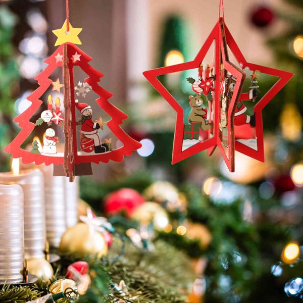 

three dimensional bell christmas tree decorative gift accessories pendant carving pendant