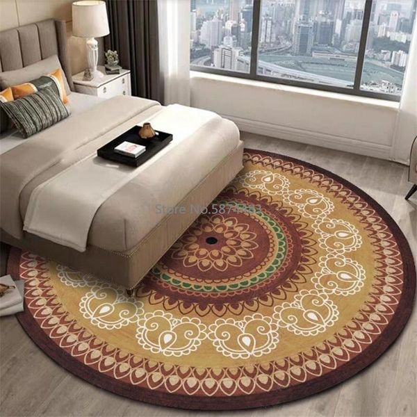 

retro american european pattern ethnic style living room bedroom hanging basket chair round floor mat carpet carpets
