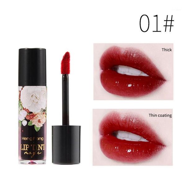 

berry color lip gloss non-greasy easy to apply makeup naturally make lips rosy vitamins plant extract moisturizing liquid tslm21