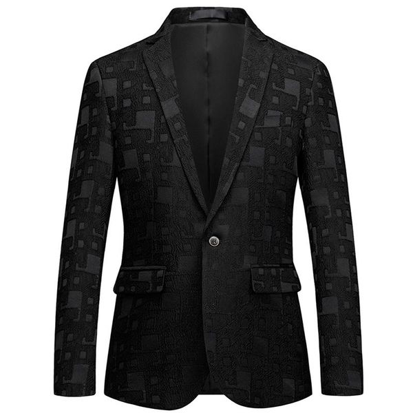 

men's suits & blazers mogu men black prom party blazer fashion formal gentlemen slim fit suit jacket one button plus size m-6xl 2021, White;black