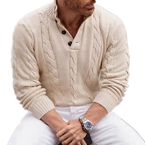 

men's sweaters fashion men stand collar sweater autumn winter long sleeve bottomed plus size casual clothing, White;black