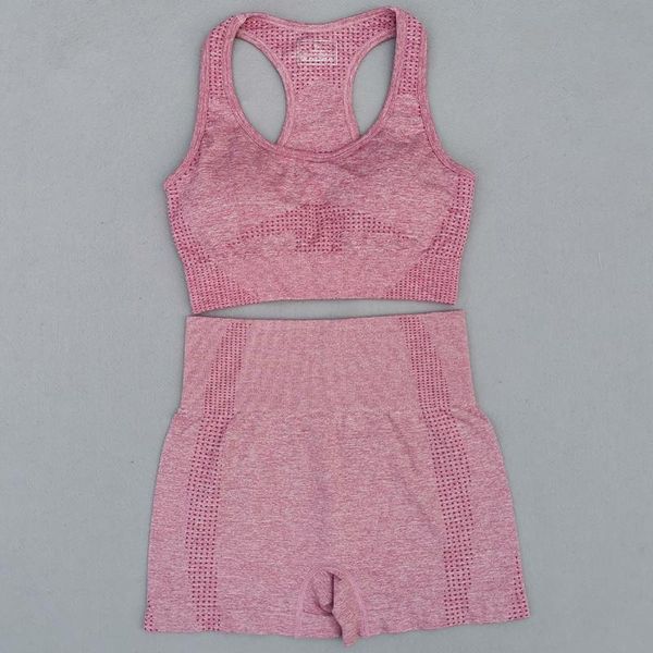 

yoga outfits summer seamless sports suits women workout clothes sport bra+high waist fitness shorts 2 pcs gym set running sportswear, White;red