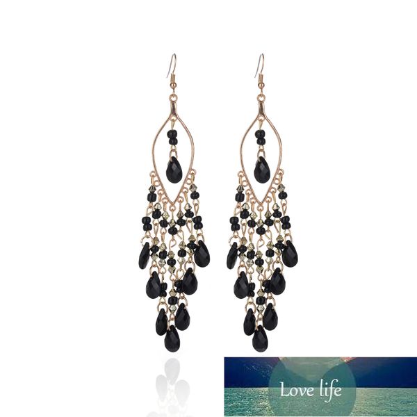 

fashion resin luxury tassel earrings for women black long 6 color drop earring fringe earings jewelry earing brincos wholesale Â factory pric, Silver