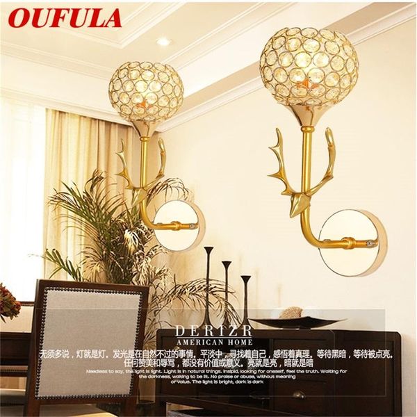 

wall lamps contemporary creative led gold sconces crystal lights indoor for home bedroom lamp