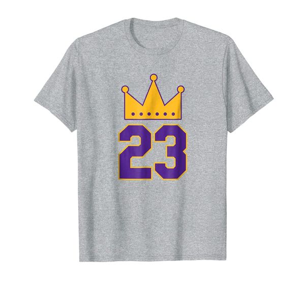 

crown james 23 the king of los angeles basketball jersey tee, White;black