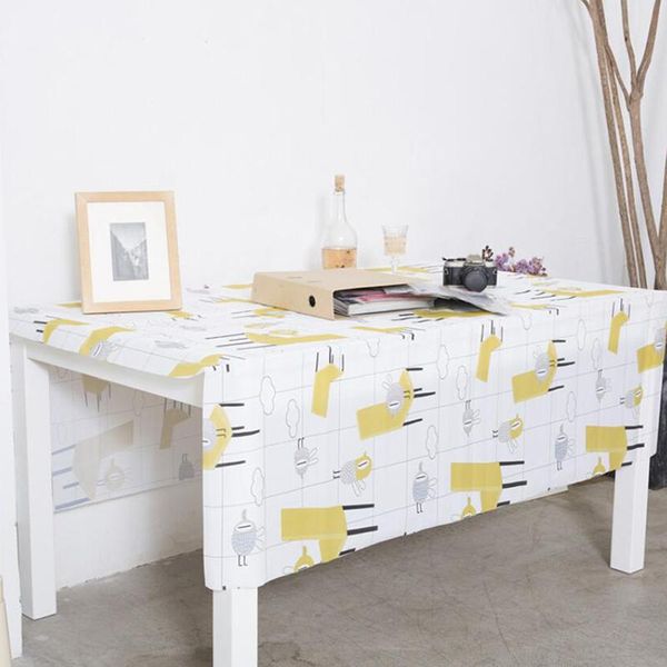 

waterproof pvea tablecloth table cloth cartoon print cover mat kitchen pattern oil glass soft