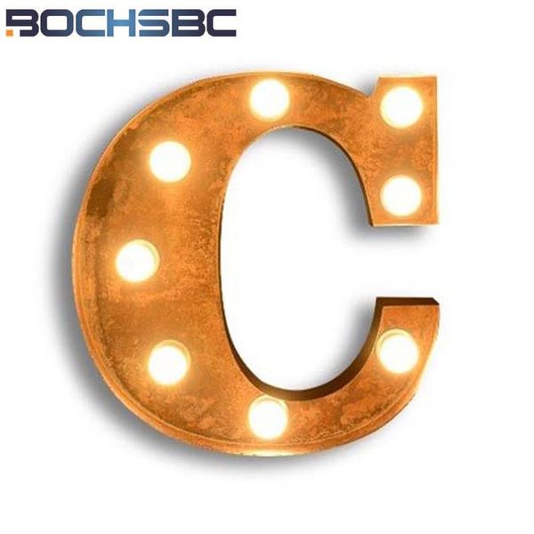 

wall lamp bochsbc iron art letters c lights deco vintage creative logo led for el restaurant bar applique murale lampara