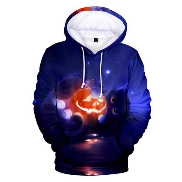

men's hoodies & sweatshirts fashion women/men long sleeve hooded sweatshirt kpop trendy streetwear clothes halloween 3d printed, Black