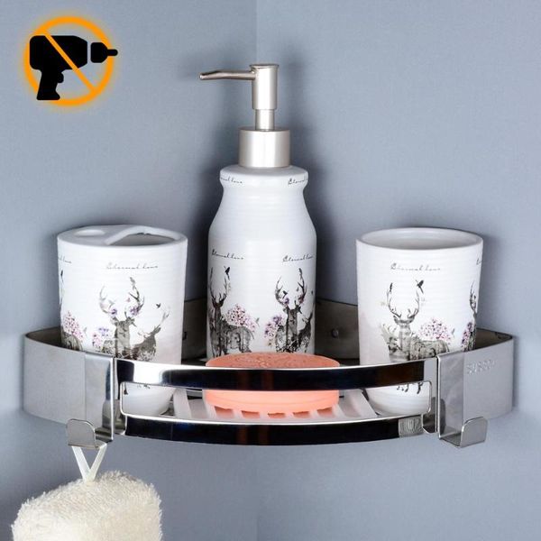 

bathroom shelves hamedy no drill shower corner shelf stainless steel
