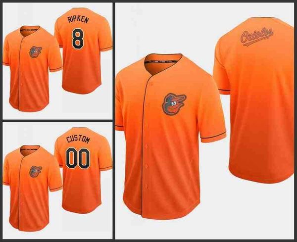 

Baltimore's Orioles Men Women Youth #8 Cal Ripken Jr. Custom Orange Authentic Jersey