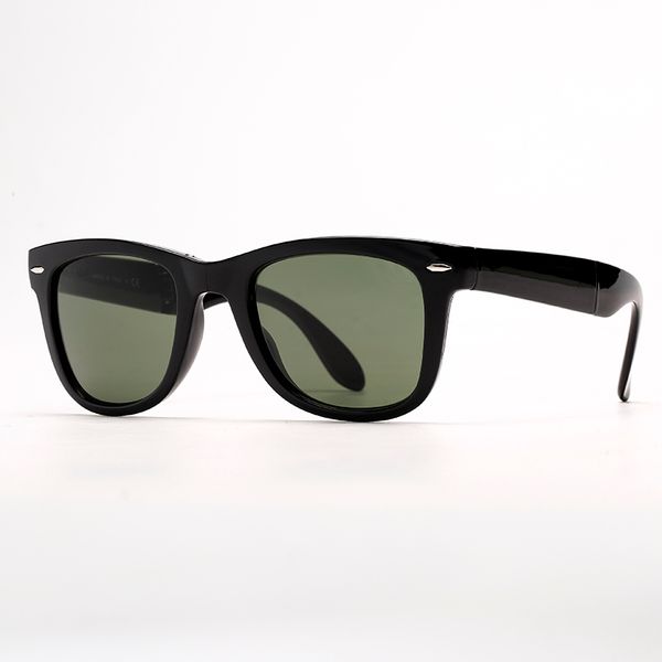 

mens sunglasses folding sunglass designer sunglasses sun glasses with uv400 glass lenses folding leather case and retailing pack, White;black