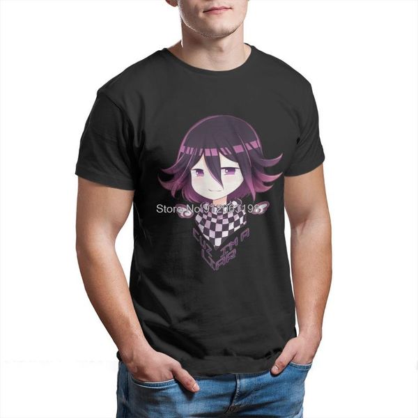 

men's t-shirts danganronpa game cuz i'm a liar t shirt men large oversized tshirt pure cotton casual tees streetwear harajuku, White;black