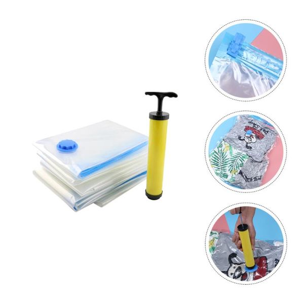 

5pcs vacuum bags clothes bedding pouches storage bag with pump