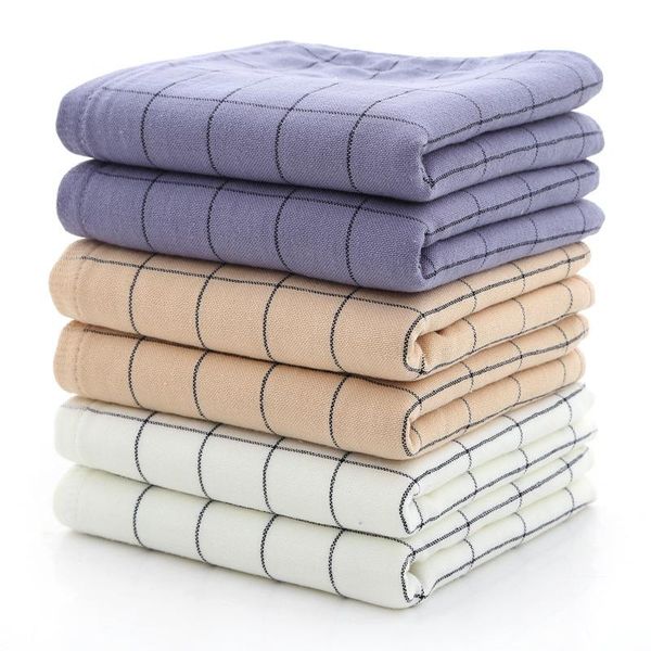 

towel design cotton jacquard fabric plaid face machine washable