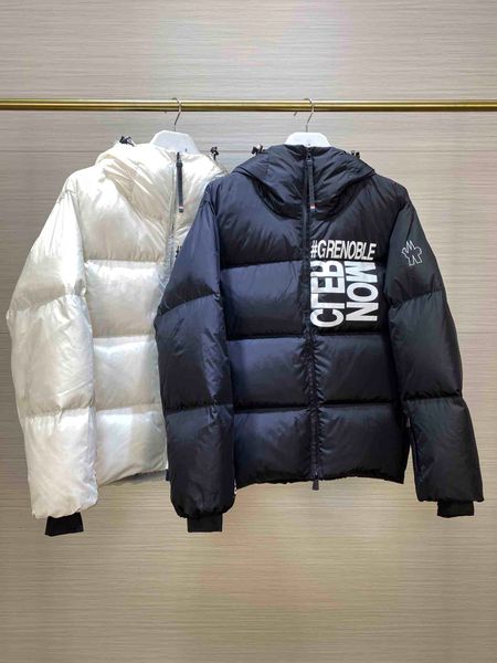 

2021 winter down jacket men puffer jackets hooded thick coats mens women couples parka winters coat size, Black