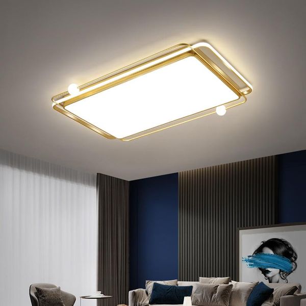 

ceiling lights square/rectangle modern led lihgts for living room studyroom bedroom gold lamp light fixtures