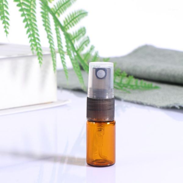 

pcs brown colored spray bottle glass small empty perfume liquid dispenser for make and skin care (3ml, light storage bottles & jars