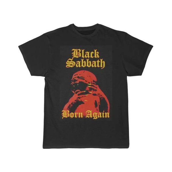 

black sabbath born again men's short sleeve t shirt, White;black