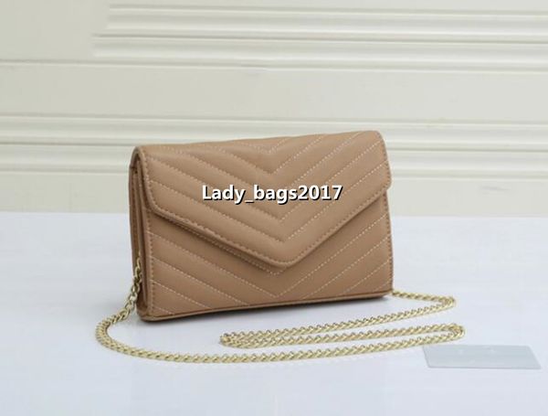 

luxury chain bags flap purse designer clutch lady shoulder bag women cowhide leather handbag ladys presbyopic card holder messenger evening