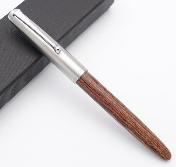

fountain pens jinhao 51a wooden pen steel cap brand 0.38mm nib ink