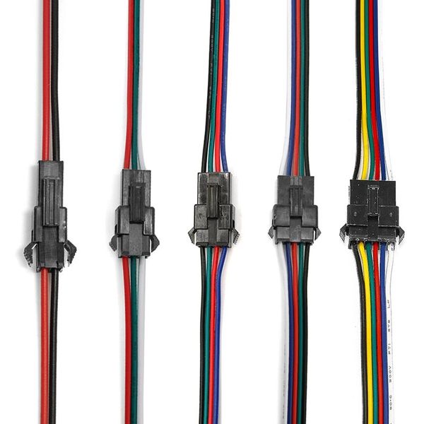 

other lighting accessories 5/100pairs 2/3/4/5/6 pin jst sm connector wire terminals male female connectors pigtail cable for 3528 rgb l