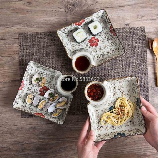 

dishes & plates ceramic plate dish dumplings bowl sushi with sauce kitchen tableware dinner dessert cake fruit tray