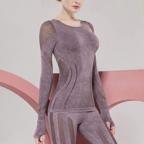 

yoga outfits 2021 style sports tight long-sleeved running coat workout clothes long sleeve shirt women for, White;red