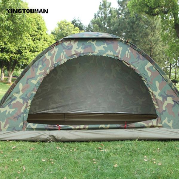 

outdoor double person camping picnic traveling hiking tent fiberglass camouflage tents and shelters