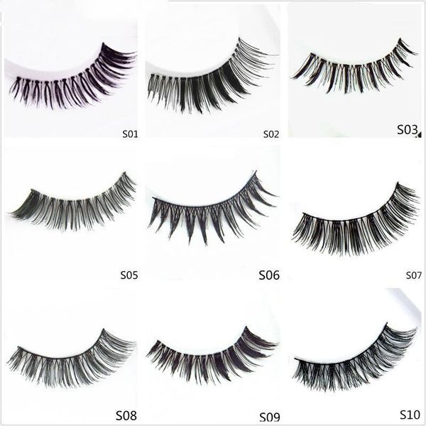 

fashion 5 pairs women soft natural long cross fake eyelashes handmade thick false extension beauty makeup tools1