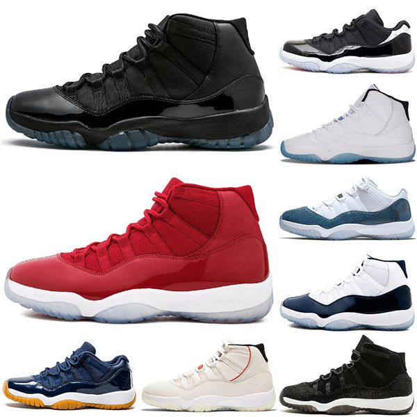 

new fashion basketball shoes 11 man low high 11s colors 25th anniversary gamma blue bred concord 23 45 legend prom night platinum tint space