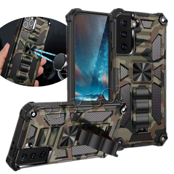 Armadura à prova de choque anel magnético casos de telefone para iphone 13 13pro 12 pro máximo 11 xr samsung galaxy s21 ultra s20 plus híbrido híbrido híbrido híbrido capa