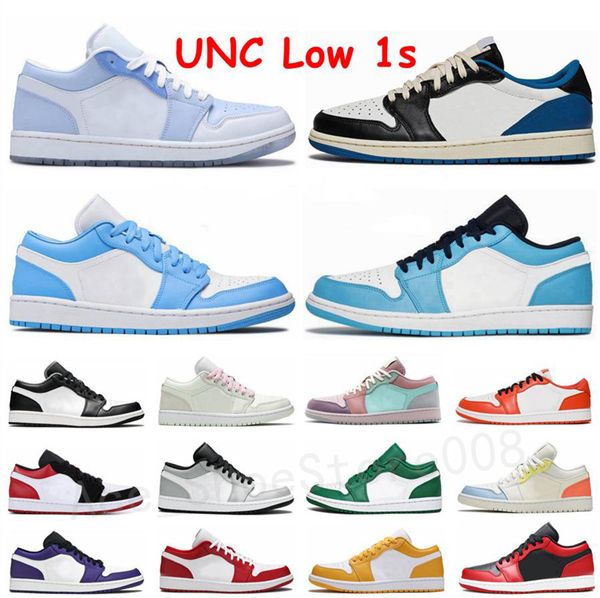

1 1s low basketball shoes light smoke grey shadow black sail unc hyper royal concord guava ice gold toe men women outdoor sneakers size 36-4