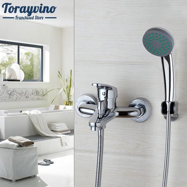 

shower faucet set bathtub mixer tap simple bath & wall mounted cold and single handle brass holder dual control ceramic bathroom sets