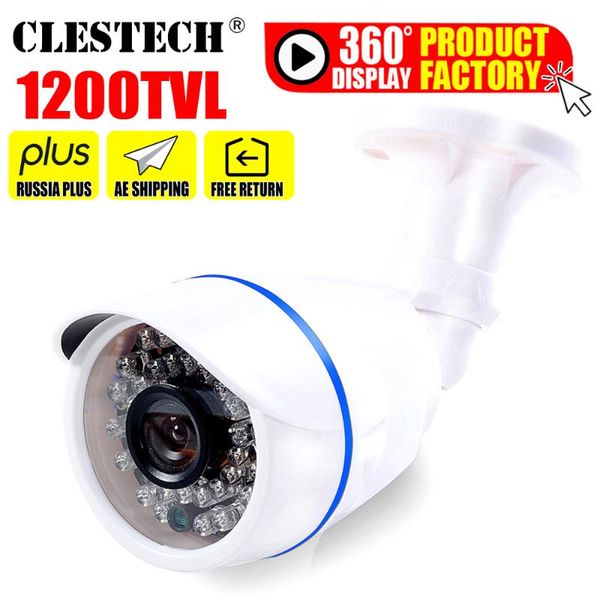 

1/3"cmos 1200tvl mg139 hd cctv camera ircut in/outdoor waterproof ip66 night vision 30m security monitoring vidicon ip cameras