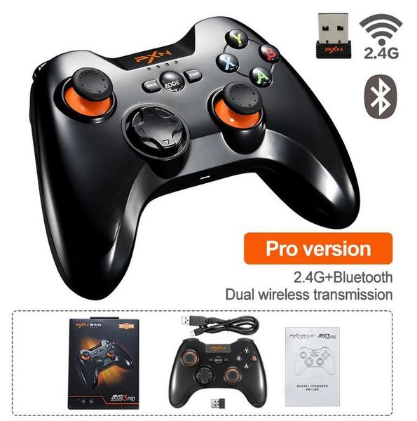

game controllers & joysticks for pxn-9613 wireless bluetooth controller 550mah rechargeable portable gamepad joystick pc android mobile phon