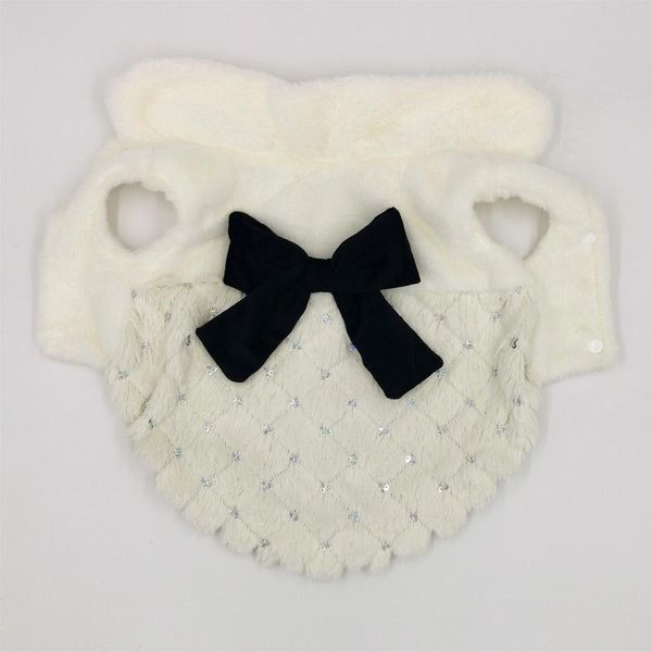 

dog apparel winter clothes coat jacket bowknot sequins pet clothing puppy outfits yorkie pomeranian poodle schnauzer small costume