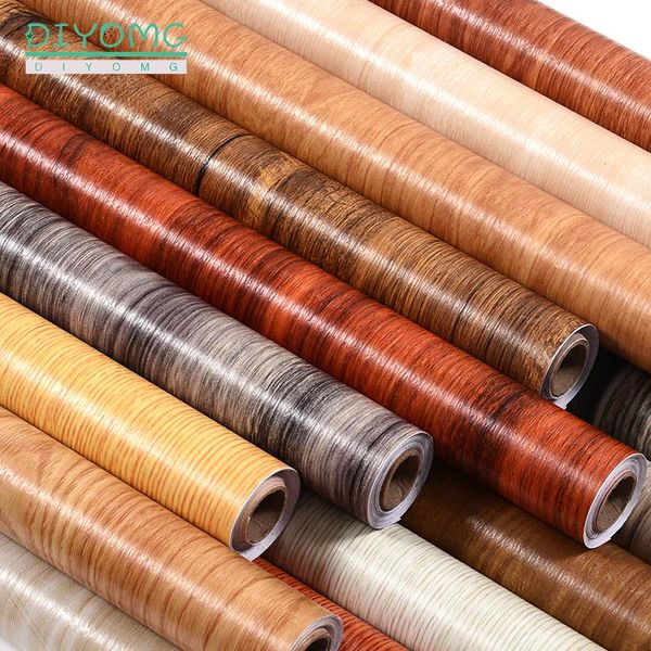 

wood grain wallpaper for furniture self adhesive wall stickers doors cabinet deskdecor film waterproof contact paper wallpapers