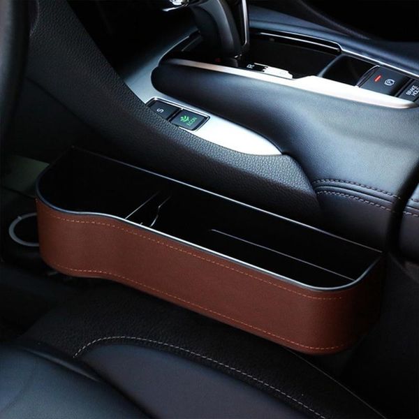 

car organizer driver side filler leather console pocket seat 1xcf