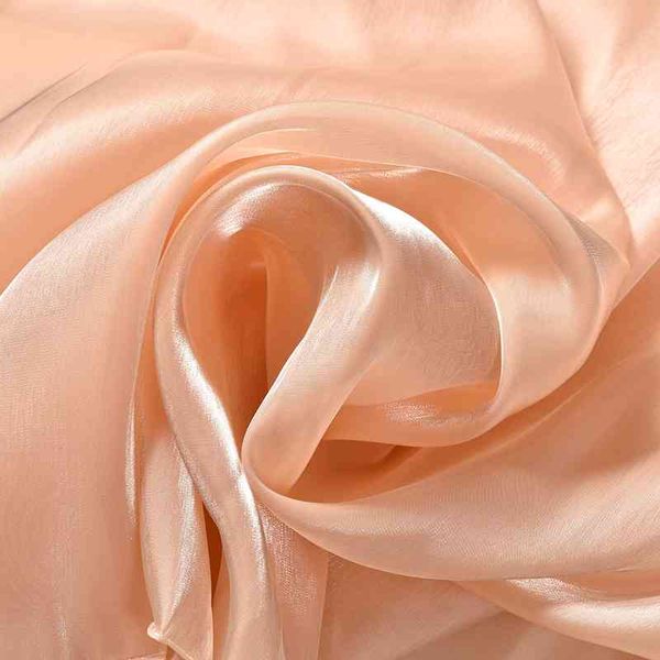 

qingfeng satin organza fabric polyester bright silk satin smooth and elegant hanfu women's fashion fabric mesh, Black;white