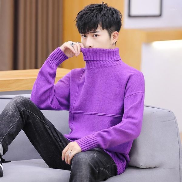 

men's sweaters men sweater white red purple black royal blue long sleeve winter casual turtleneck pullovers thick mens, White;black