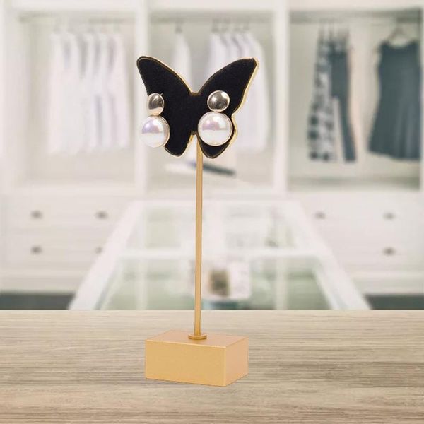 

jewelry pouches, bags e56f metal butterfly earrings stand holder shelf display rack bracket earring organizer for woman girl gifts, Pink;blue