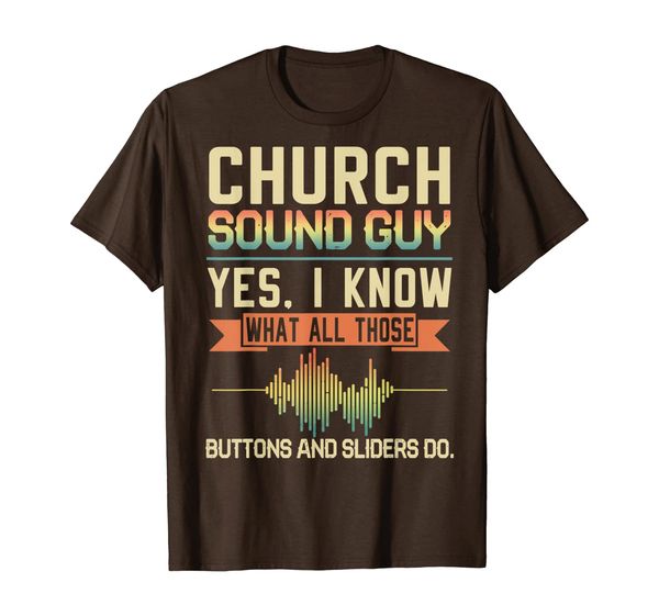 

church sound guy - christian audio engineer gifts t-shirt, White;black